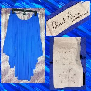Black Bead brand Blue Woven Tunic/Mini Dress Sz Large